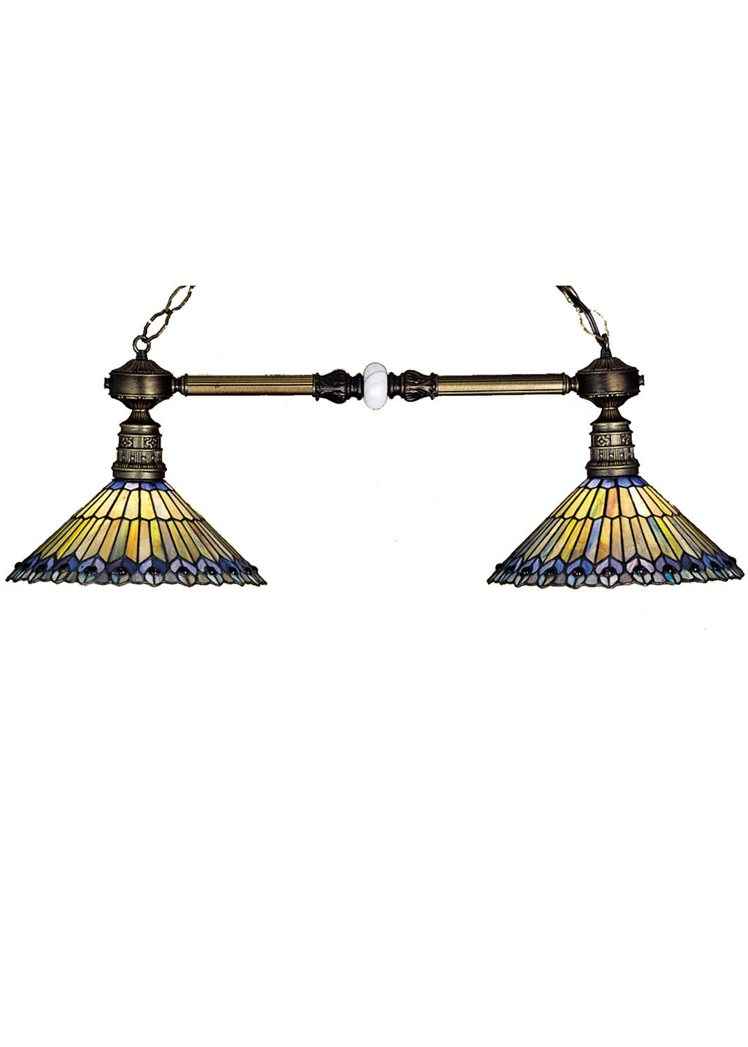 Meyda Tiffany Tiffany Jeweled Peacock 27411 Pendant Light - Craftsman Brown