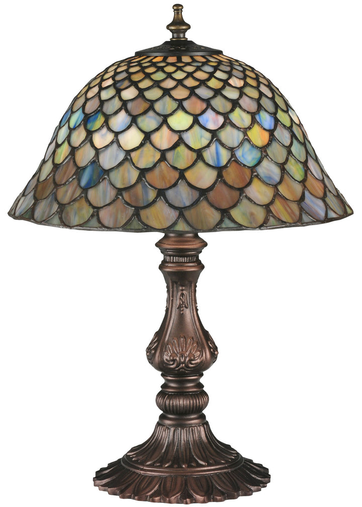 Meyda Tiffany Lighting 26673 Fishscale One Light Accent Lamp Lamp Bronze / Dark
