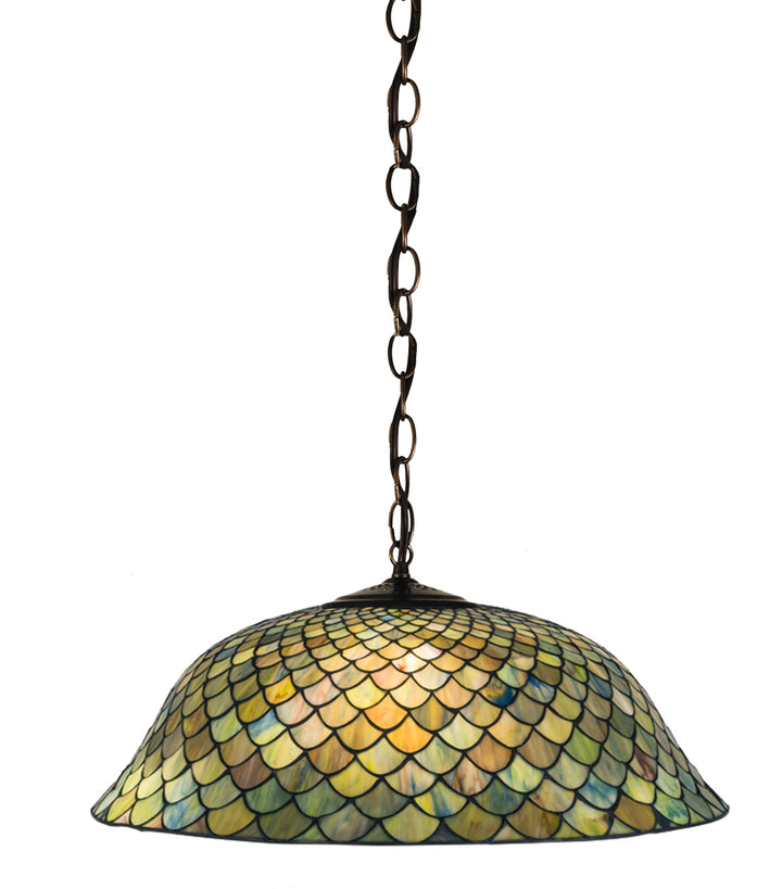 Meyda Tiffany Fishscale 30455 Pendant Light - Burnished Copper