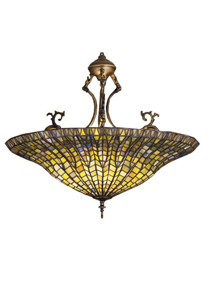 Meyda Tiffany Tiffany Lotus Leaf 30993 Pendant Light - Mahogany Bronze