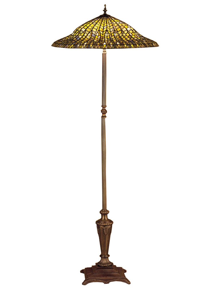 Meyda Tiffany Lighting 30994 Tiffany Lotus Leaf Floor Lamp Lamp Bronze / Dark