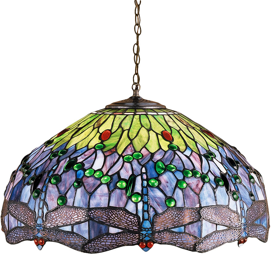 Meyda Tiffany Tiffany Hanginghead Dragonfly 46584 Pendant Light - Mahogany Bronze