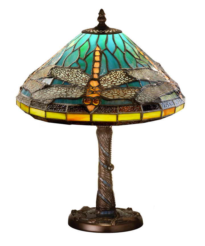 Meyda Tiffany Lighting 26683 Tiffany Dragonfly One Light Accent Lamp Lamp Bronze / Dark