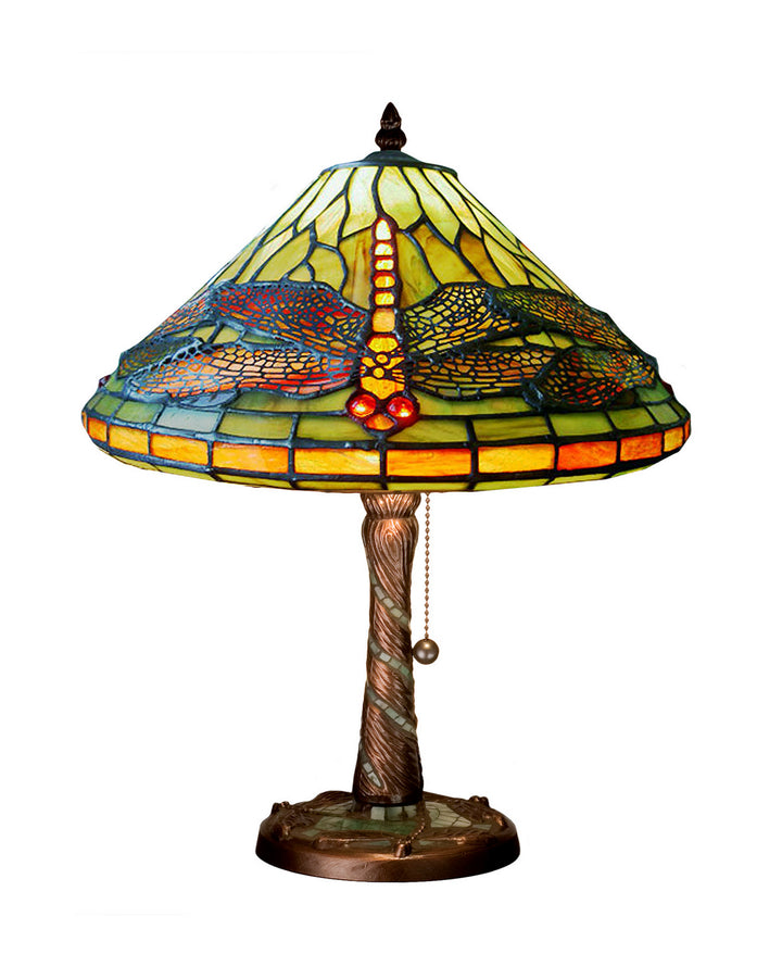 Meyda Tiffany Lighting 27158 Tiffany Dragonfly One Light Table Lamp Lamp Bronze / Dark