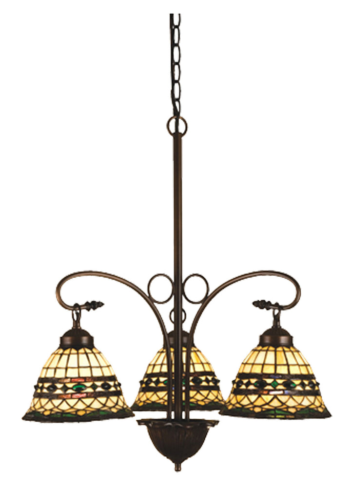 Meyda Tiffany Tiffany Roman 27421 Chandelier Light - Beige Green Pbagwg Green