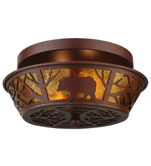 Meyda Tiffany Bear On The Loose 140650 Ceiling Light - Red Rust