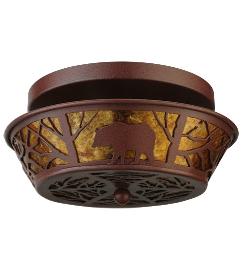 Meyda Tiffany Bear On The Loose 140650 Ceiling Light - Red Rust