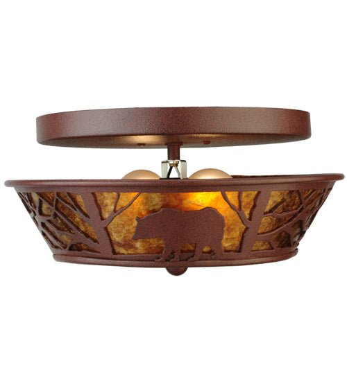 Meyda Tiffany Bear On The Loose 140650 Ceiling Light - Red Rust