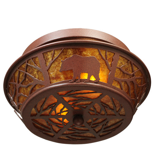 Meyda Tiffany Bear On The Loose 140650 Ceiling Light - Red Rust
