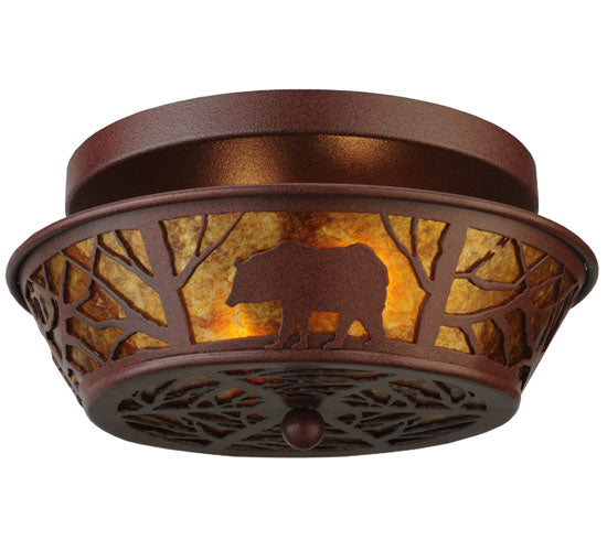 Meyda Tiffany Bear On The Loose 140650 Ceiling Light - Red Rust