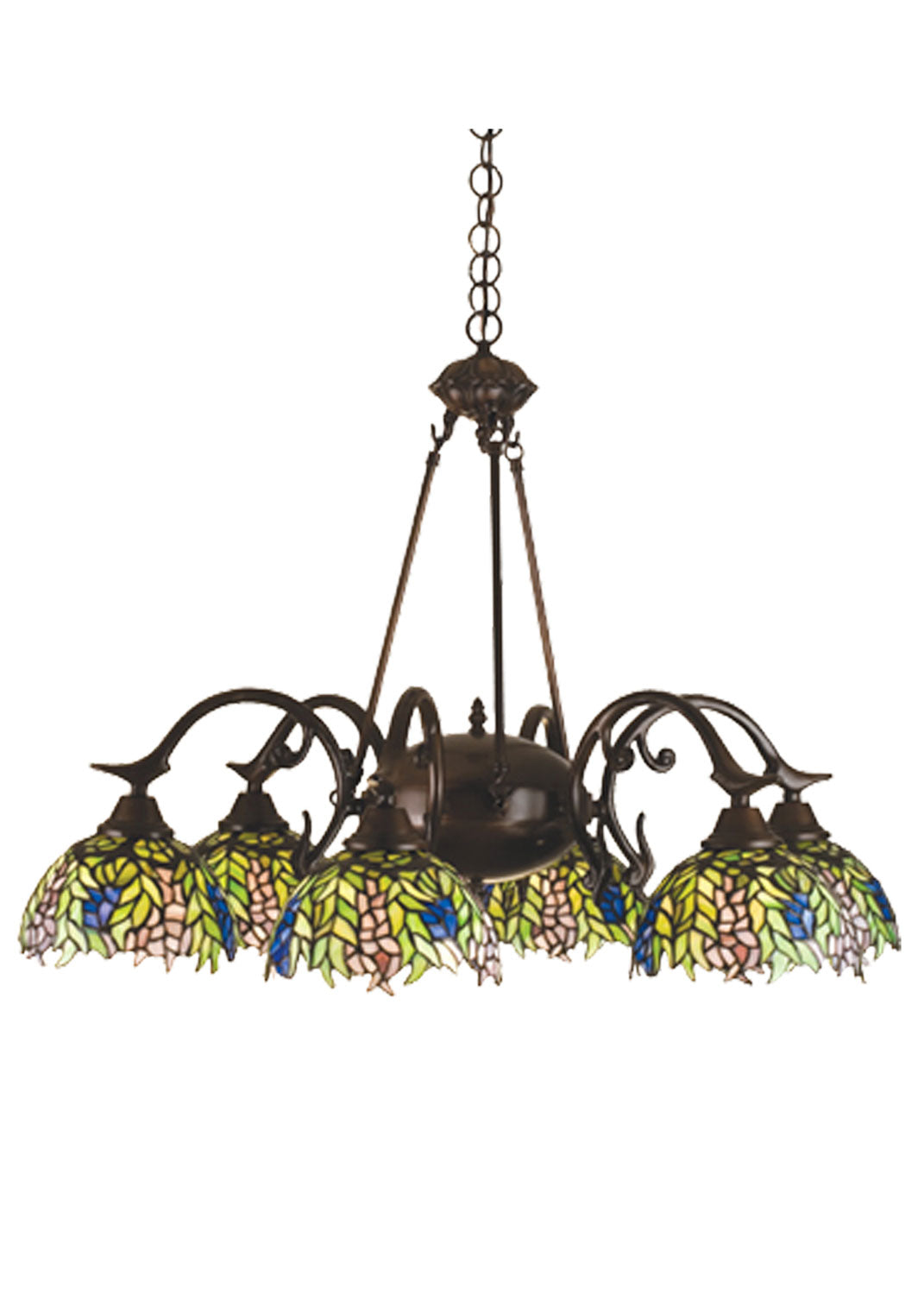 Meyda Tiffany Tiffany Honey Locust 27397 Chandelier Light - Craftsman Brown