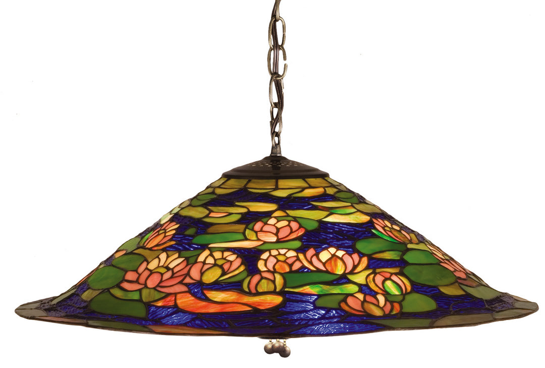 Meyda Tiffany Tiffany Pond Lily 47717 Pendant Light - Vacr Pink