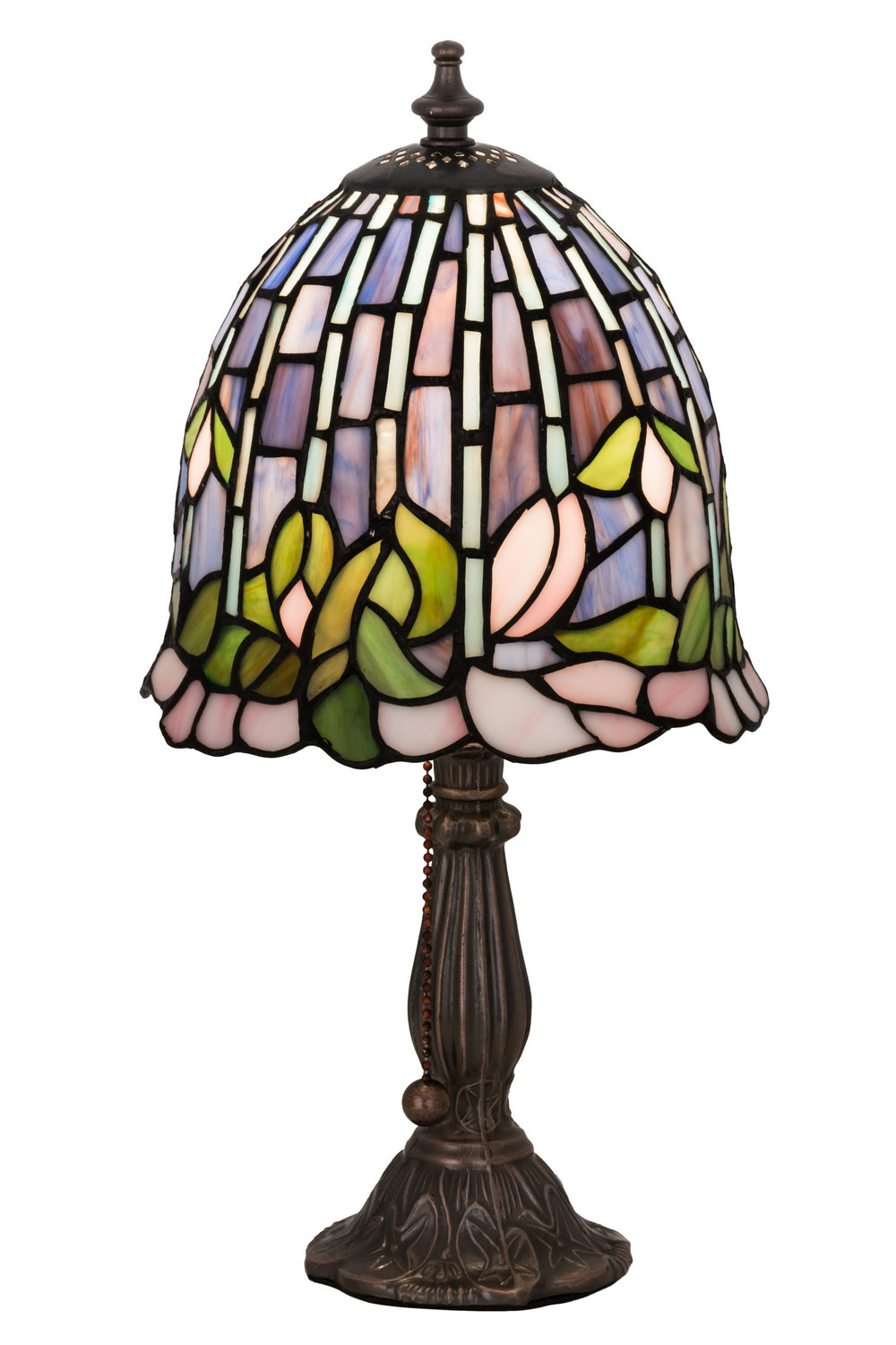 Meyda Tiffany Lighting 26647 Flowering Lotus One Light Accent Lamp Lamp Bronze / Dark