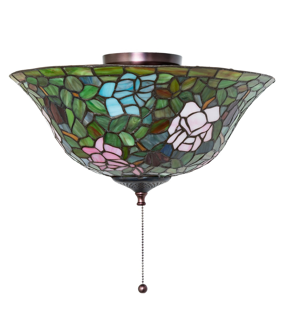 Meyda Tiffany Tiffany Rosebush 27445 Ceiling Light - Purple/Blue Burgundy Pink Purple/Blue