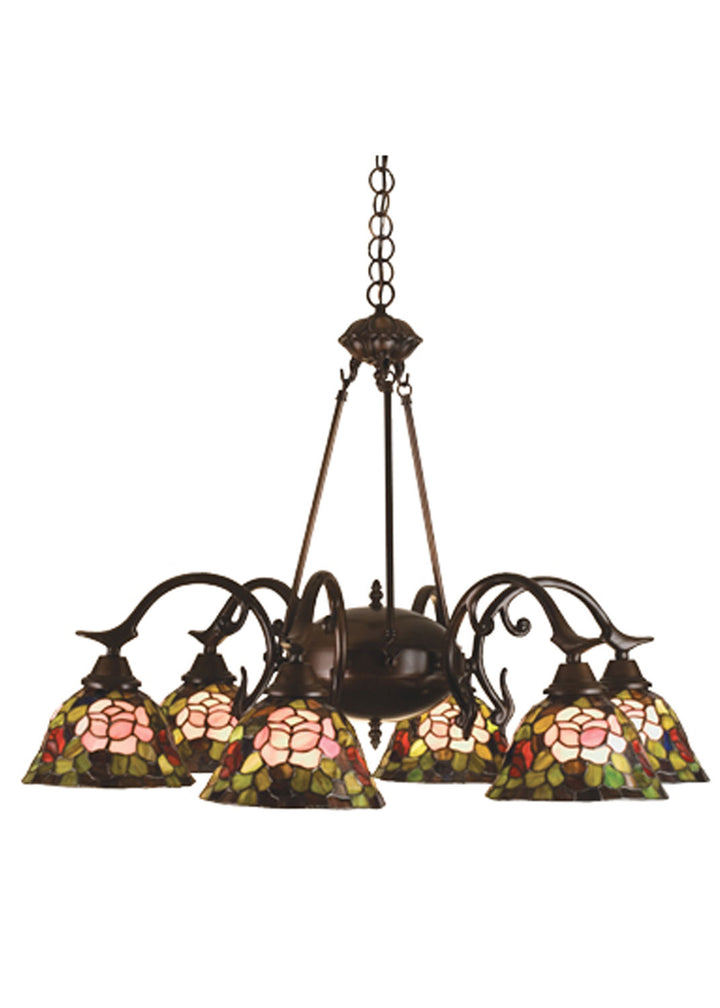 Meyda Tiffany Tiffany Rosebush 27399 Chandelier Light - Craftsman Brown