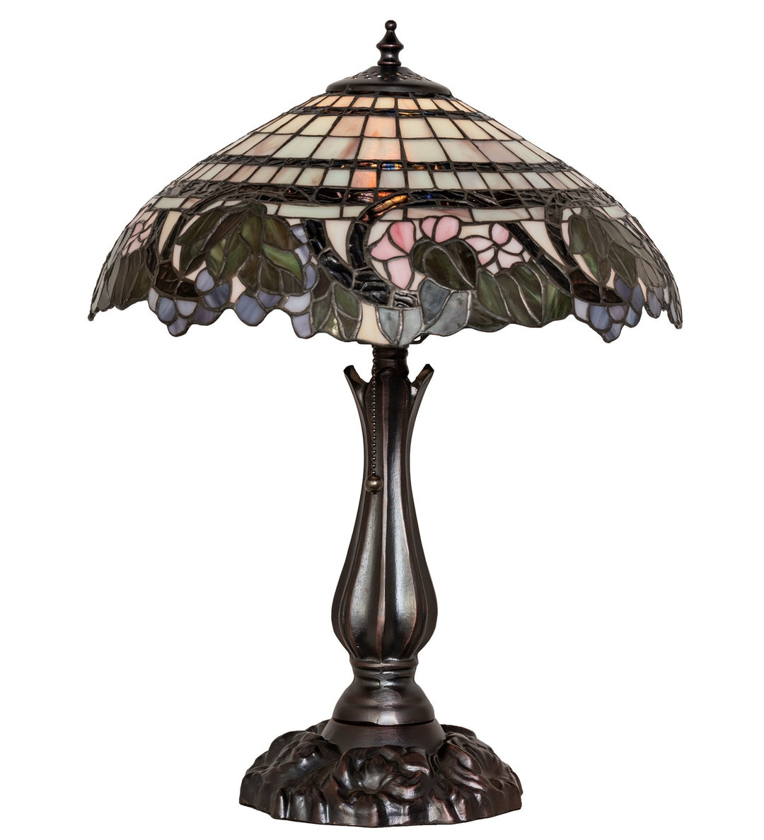 Meyda Tiffany Lighting 38516 Handel Grapevine One Light Table Lamp Lamp Bronze / Dark