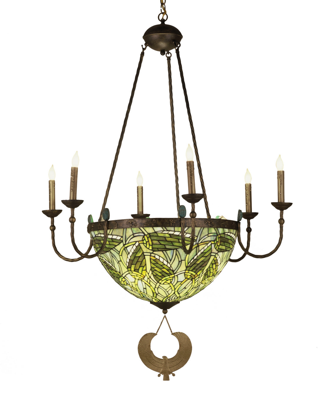 Meyda Tiffany Lotus Bud 49092 Chandelier Light - Craftsman Brown