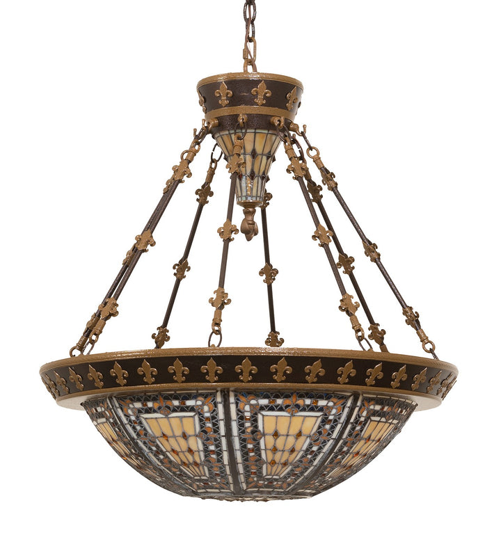 Meyda Tiffany Fleur-De-Lis 50250 Pendant Light - Antique Copper