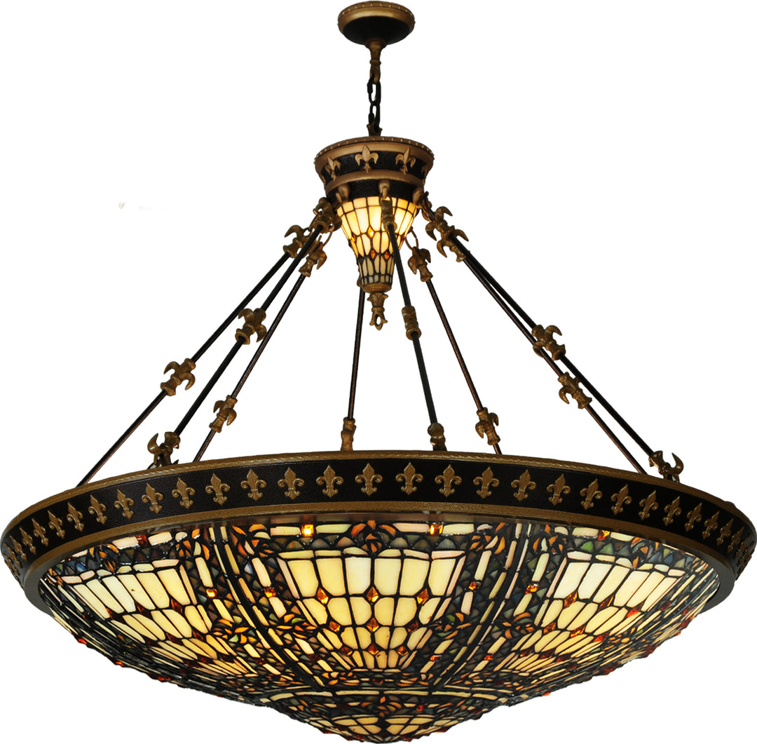 Meyda Tiffany Fleur-De-Lis 50250 Pendant Light - Antique Copper