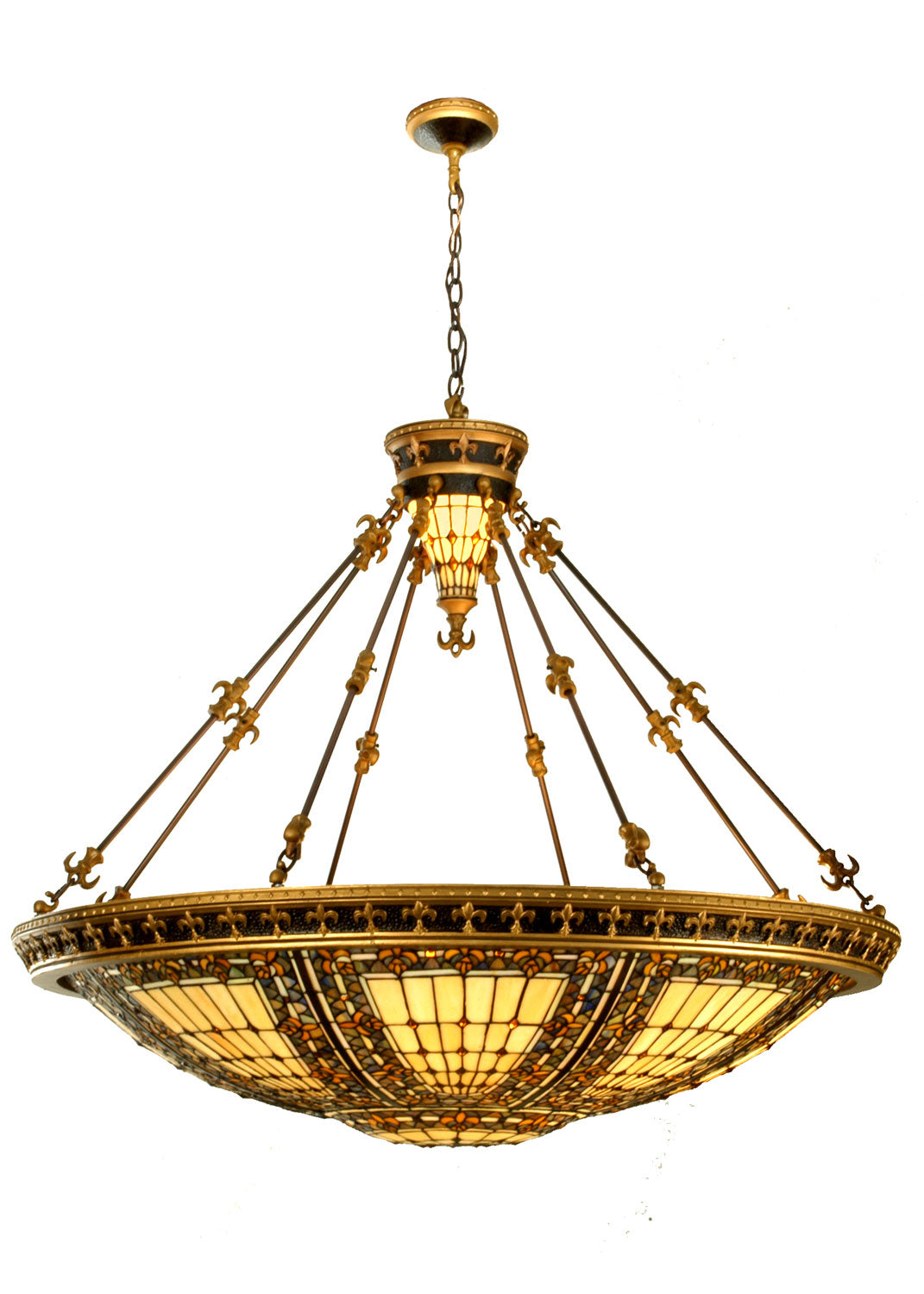 Meyda Tiffany Fleur-De-Lis 49726 Pendant Light - Copper Vein