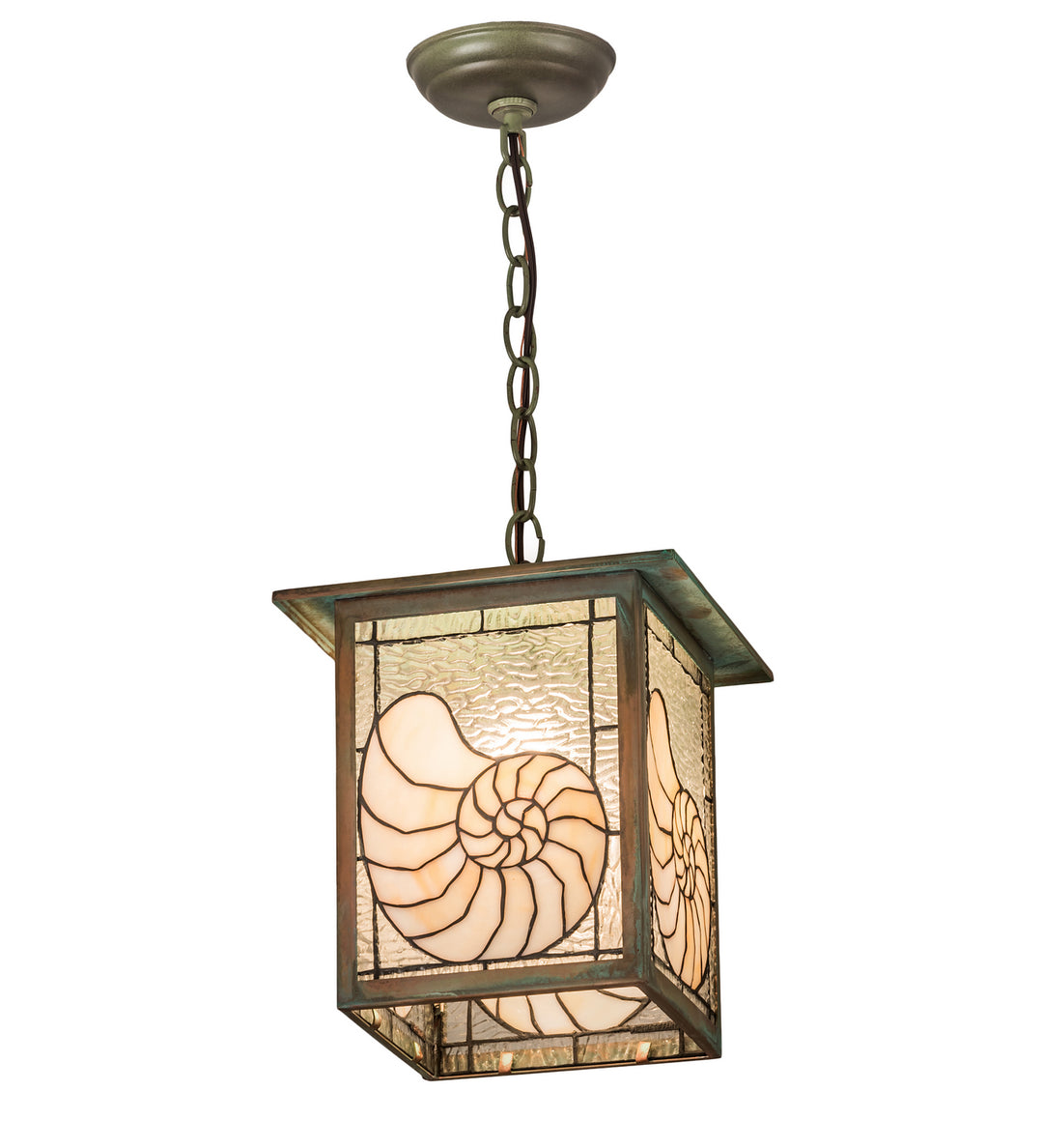 Meyda Tiffany Nautilus 47763 Pendant Light - Verdigris