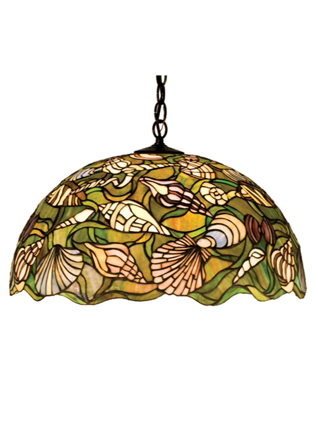 Meyda Tiffany Seashell 47977 Pendant Light - Steel