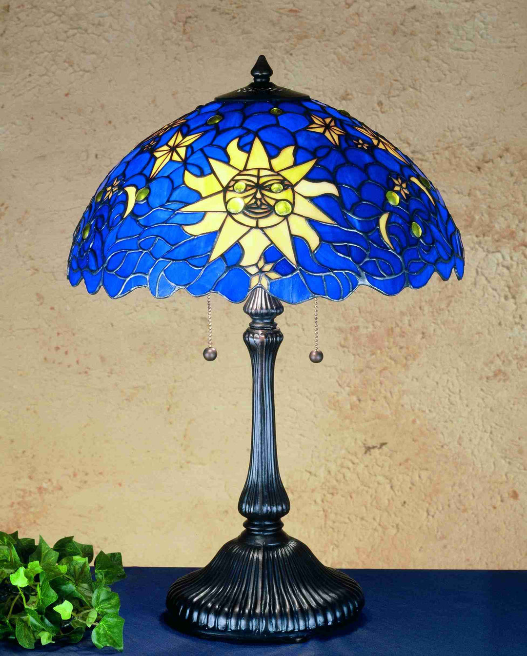 Meyda Tiffany Lighting 47980 Sun Moon And Stars Table Lamp Lamp Bronze / Dark