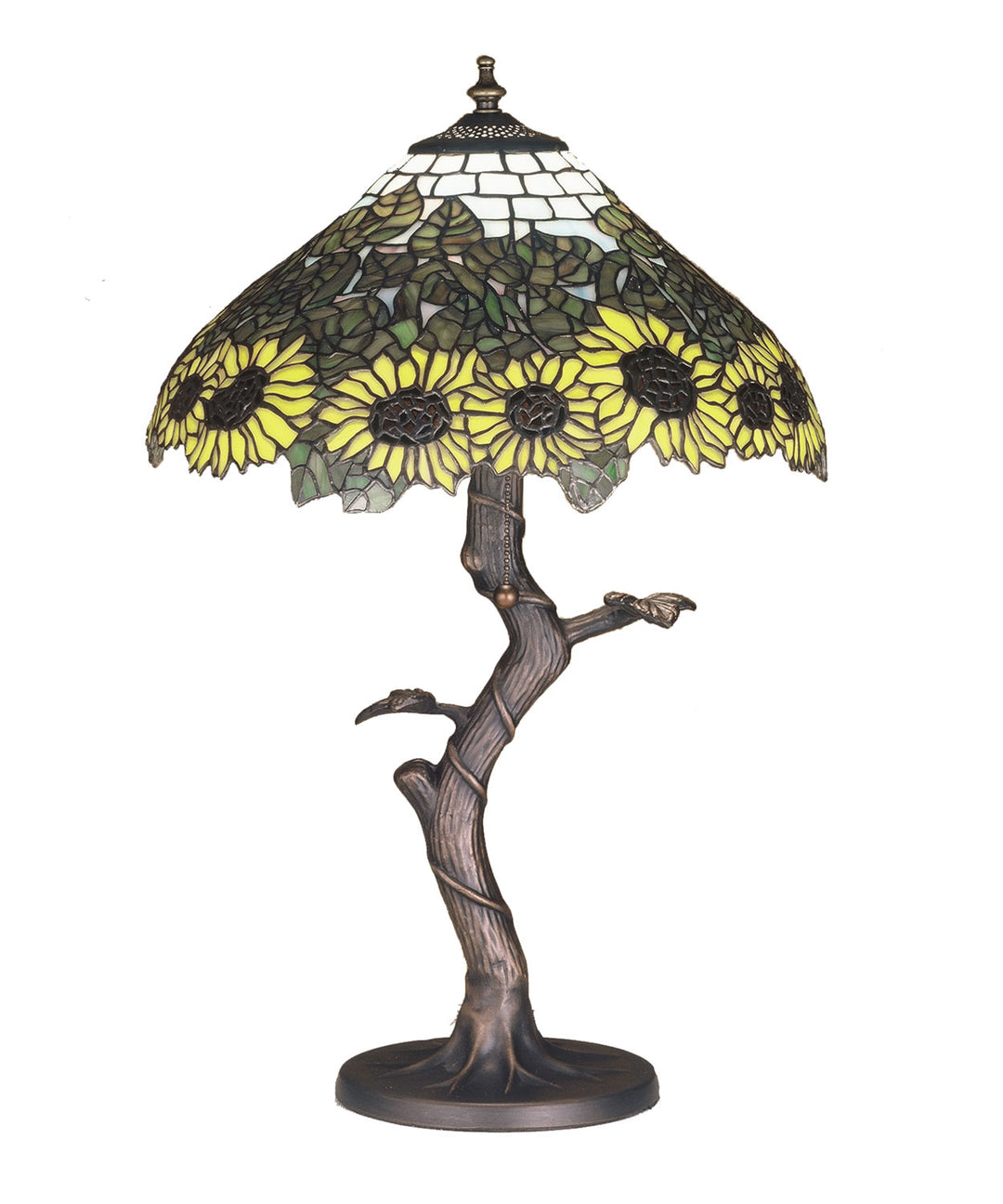 Meyda Tiffany Lighting 47632 Wild Sunflower One Light Table Lamp Lamp Bronze / Dark