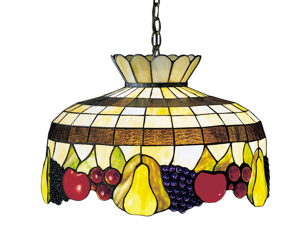 Meyda Tiffany Fruit 26624 Pendant Light - Beige Flame Avocado Red Purple Xag