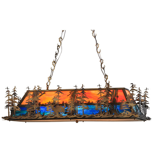 Meyda Tiffany Deer Through The Trees 140884 Pendant Light - Antique Copper
