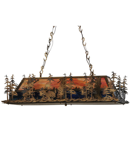 Meyda Tiffany Deer Through The Trees 140884 Pendant Light - Antique Copper