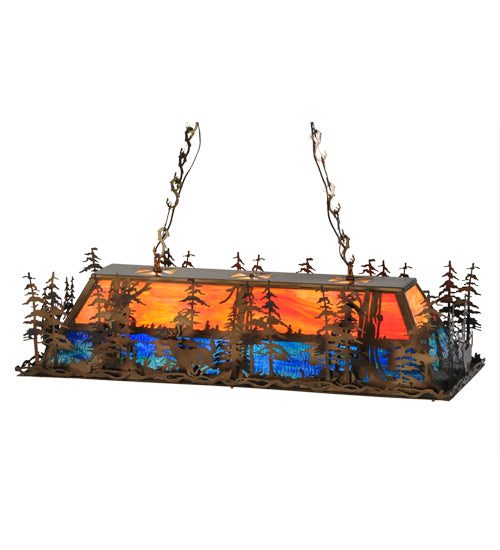 Meyda Tiffany Deer Through The Trees 140884 Pendant Light - Antique Copper