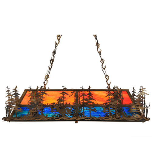 Meyda Tiffany Deer Through The Trees 140884 Pendant Light - Antique Copper