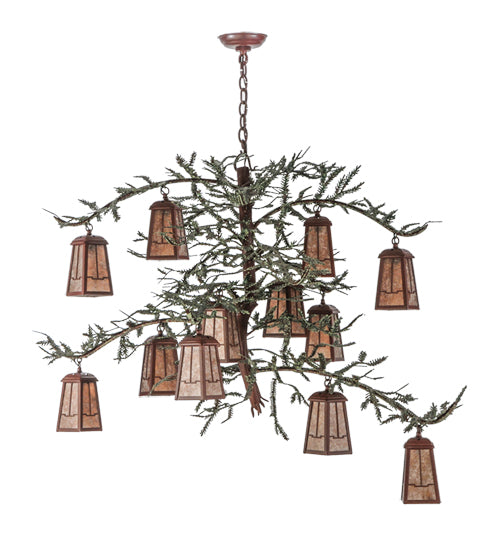 Meyda Tiffany Pine Branch 140897 Chandelier Light - Rust
