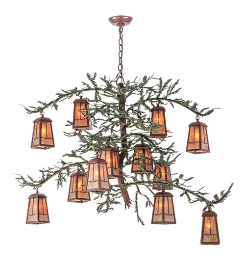 Meyda Tiffany Pine Branch 140897 Chandelier Light - Rust