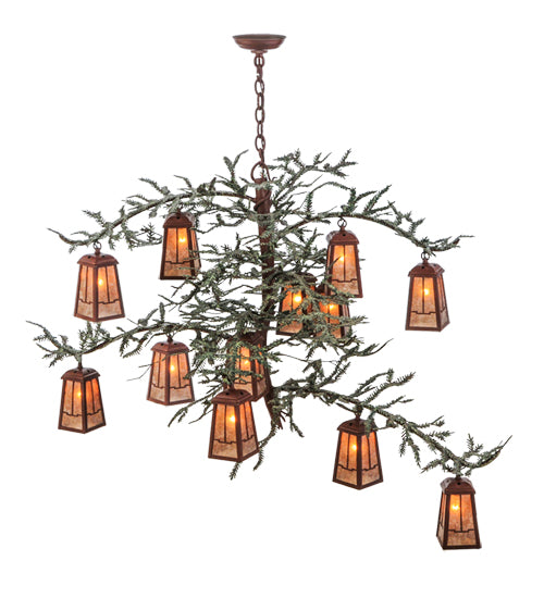 Meyda Tiffany Pine Branch 140897 Chandelier Light - Rust