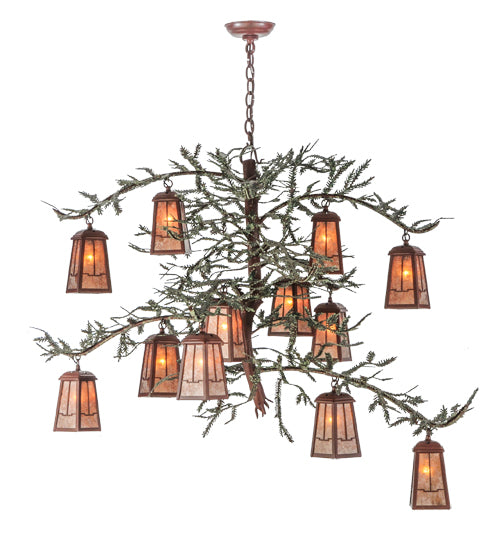 Meyda Tiffany Pine Branch 140897 Chandelier Light - Rust