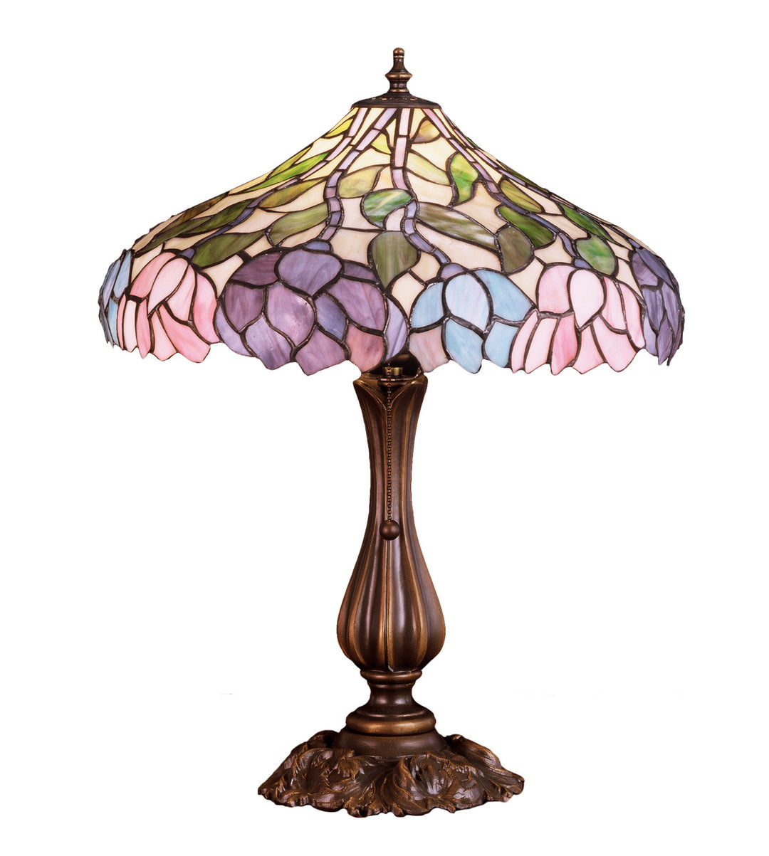 Meyda Tiffany Lighting 52135 Wisteria One Light Table Lamp Lamp Bronze / Dark