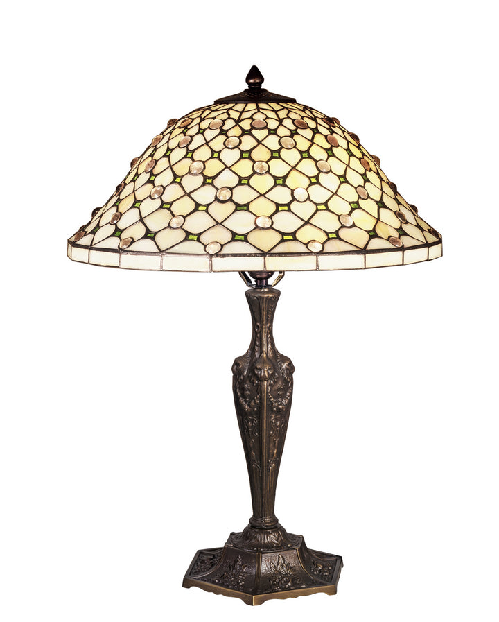 Meyda Tiffany Lighting 37782 Diamond & Jewel One Light Table Lamp Lamp Bronze / Dark