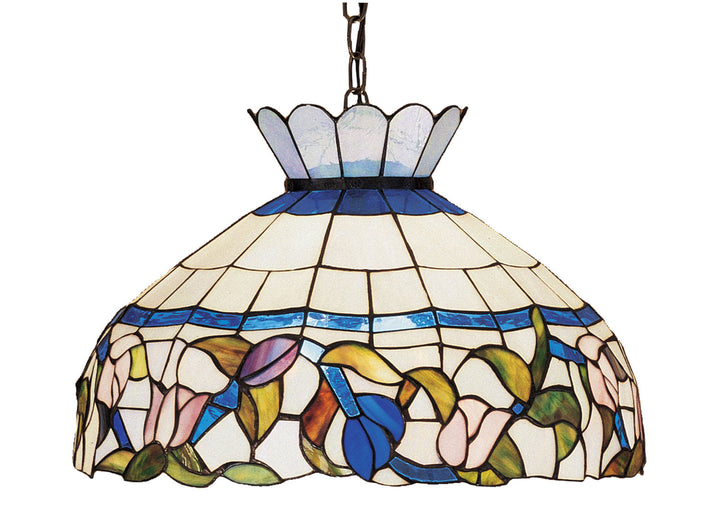 Meyda Tiffany Rose Vine 31255 Pendant Light - Cai Pink Lt Blue Blue