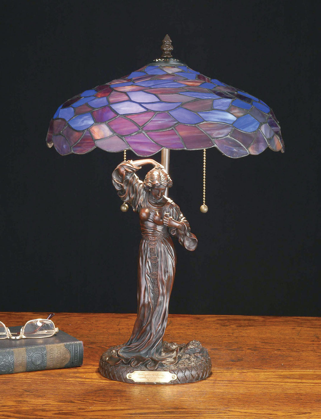 Meyda Tiffany Lighting 51565 Maxfield Parrish Two Light Table Lamp Lamp Bronze / Dark