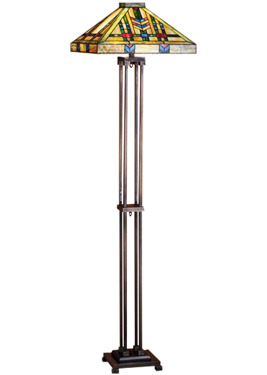 Meyda Tiffany Lighting 28326 Prairie Wheat Two Light Floor Lamp Lamp Bronze / Dark