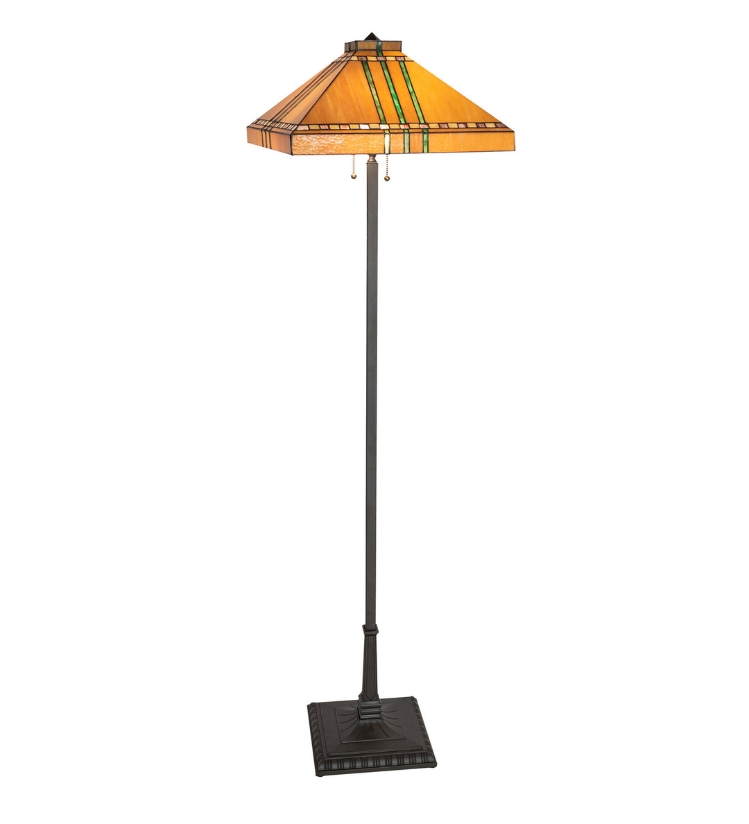 Meyda Tiffany Lighting 28397 Prairie Corn Two Light Floor Lamp Lamp Bronze / Dark