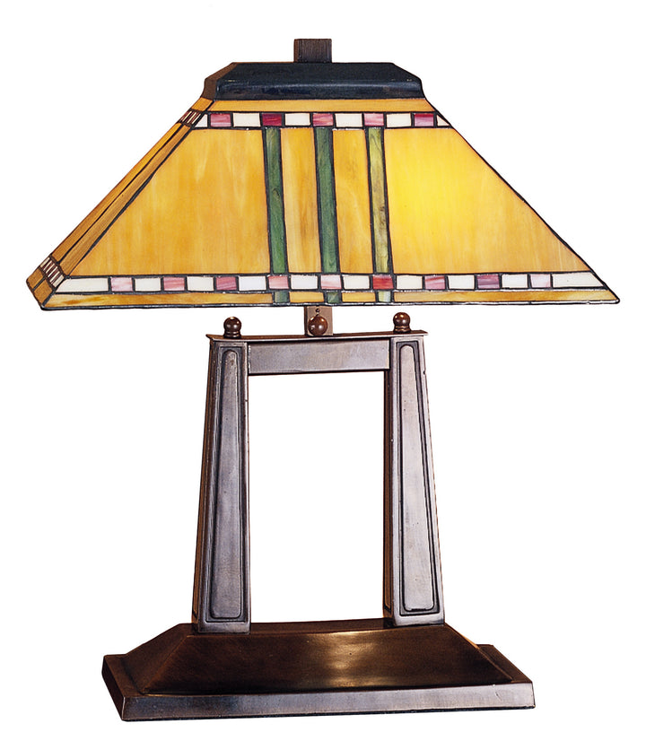 Meyda Tiffany Lighting 26004 Prairie Corn Two Light Table Lamp Lamp Bronze / Dark
