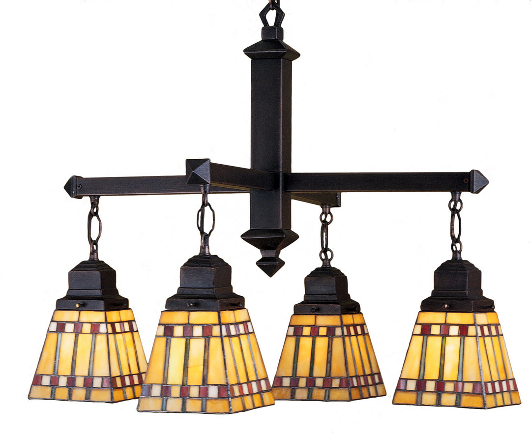 Meyda Tiffany Prairie Corn 24265 Chandelier Light - Craftsman Brown
