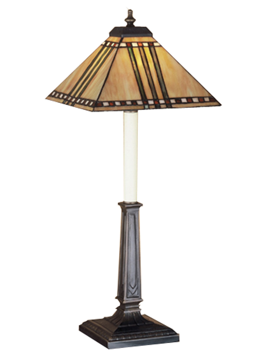 Meyda Tiffany Lighting 47837 Prairie Corn One Light Buffet Lamp Lamp Bronze / Dark