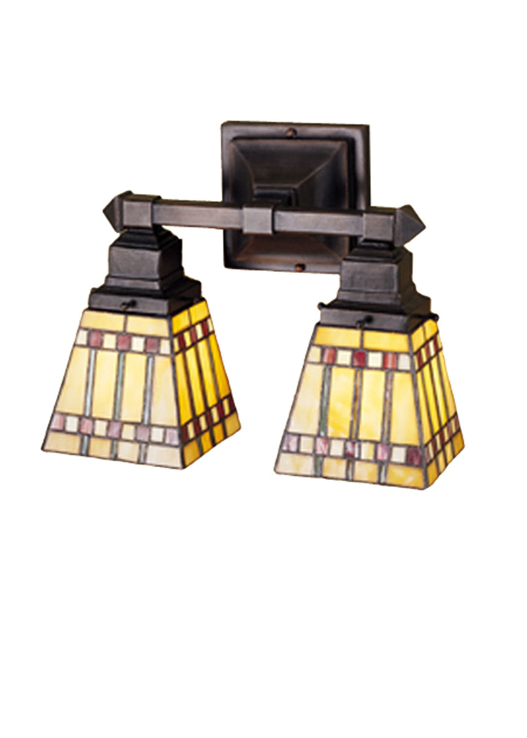 Meyda Tiffany Prairie Corn 24278 Bath Vanity Light 12 in. wide - Rust