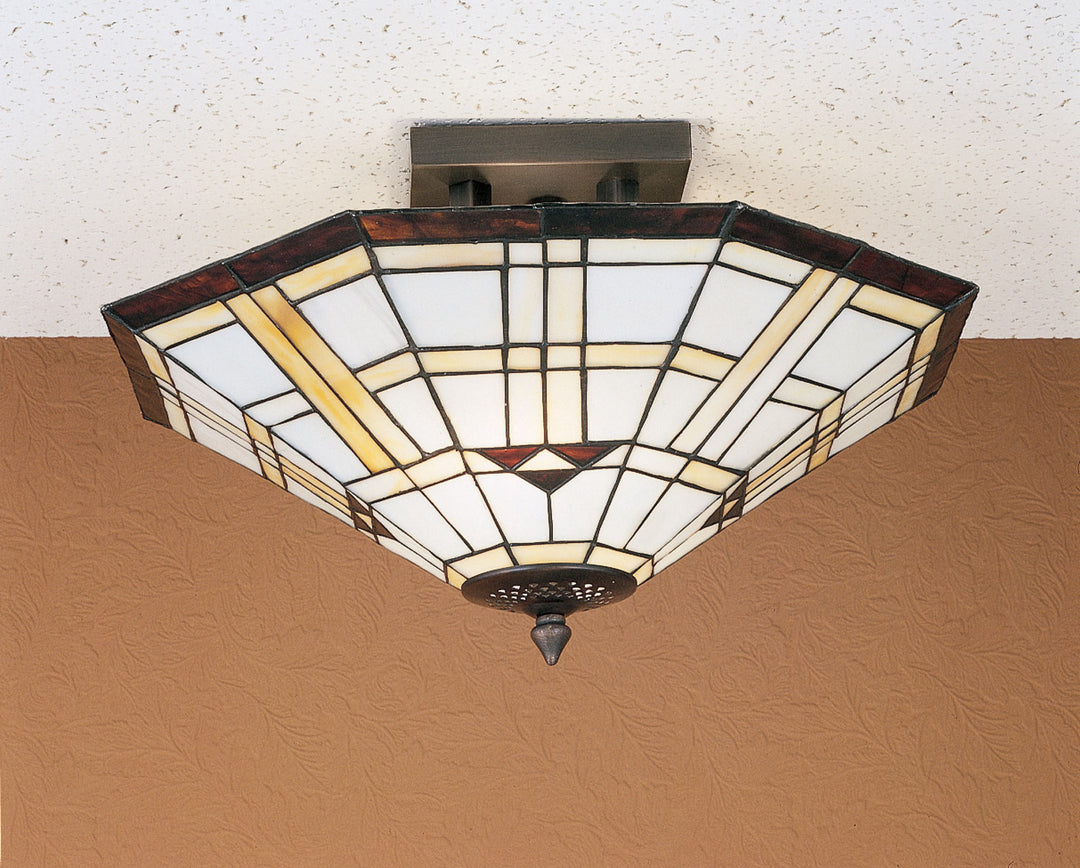 Meyda Tiffany Arrowhead Mission 28284 Ceiling Light - Ca Beige Amber