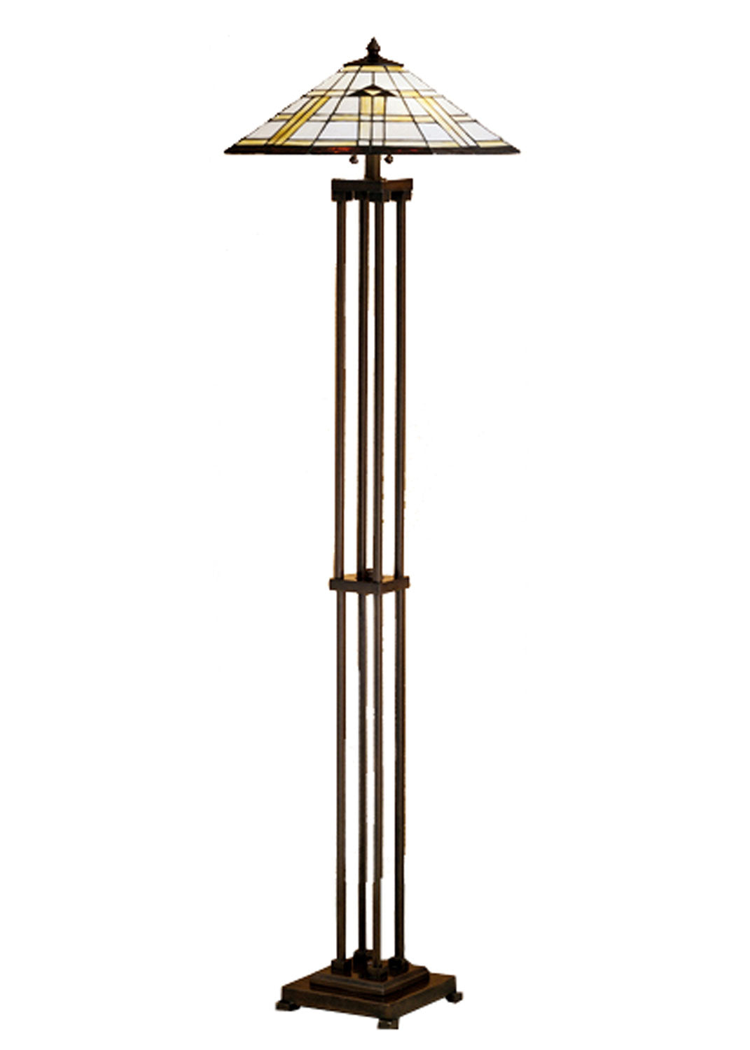 Meyda Tiffany Lighting 31240 Arrowhead Mission Two Light Floor Lamp Lamp Bronze / Dark