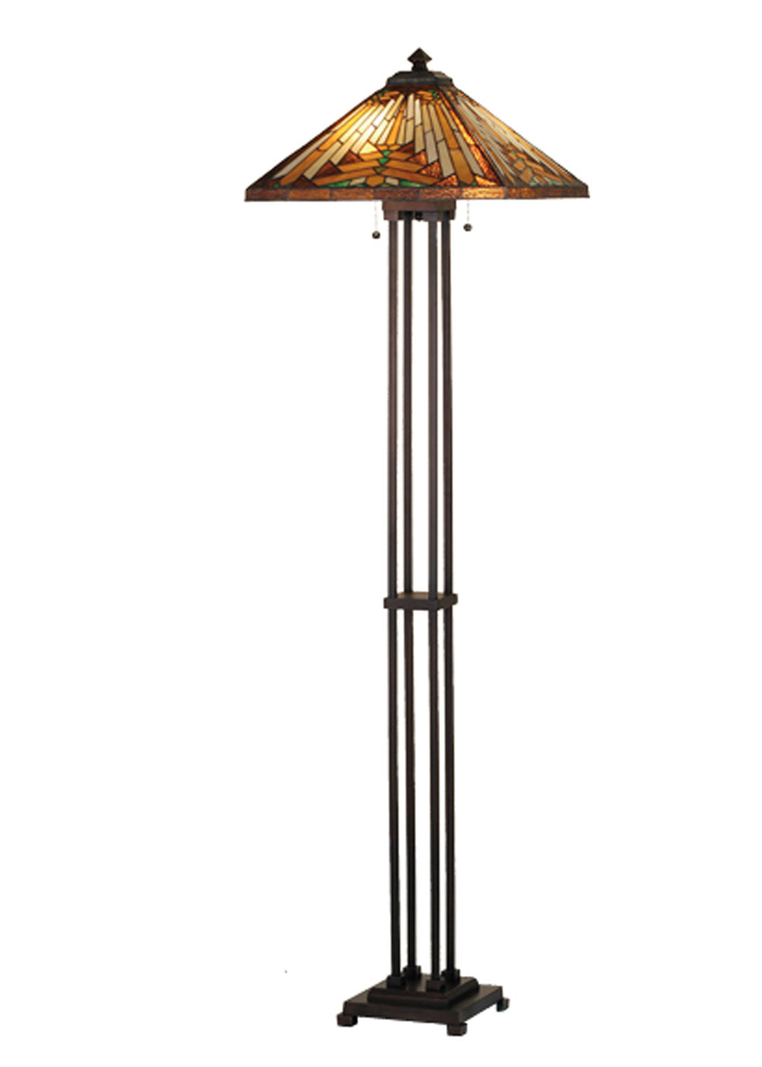 Meyda Tiffany Lighting 66228 Nuevo Two Light Floor Lamp Lamp Bronze / Dark